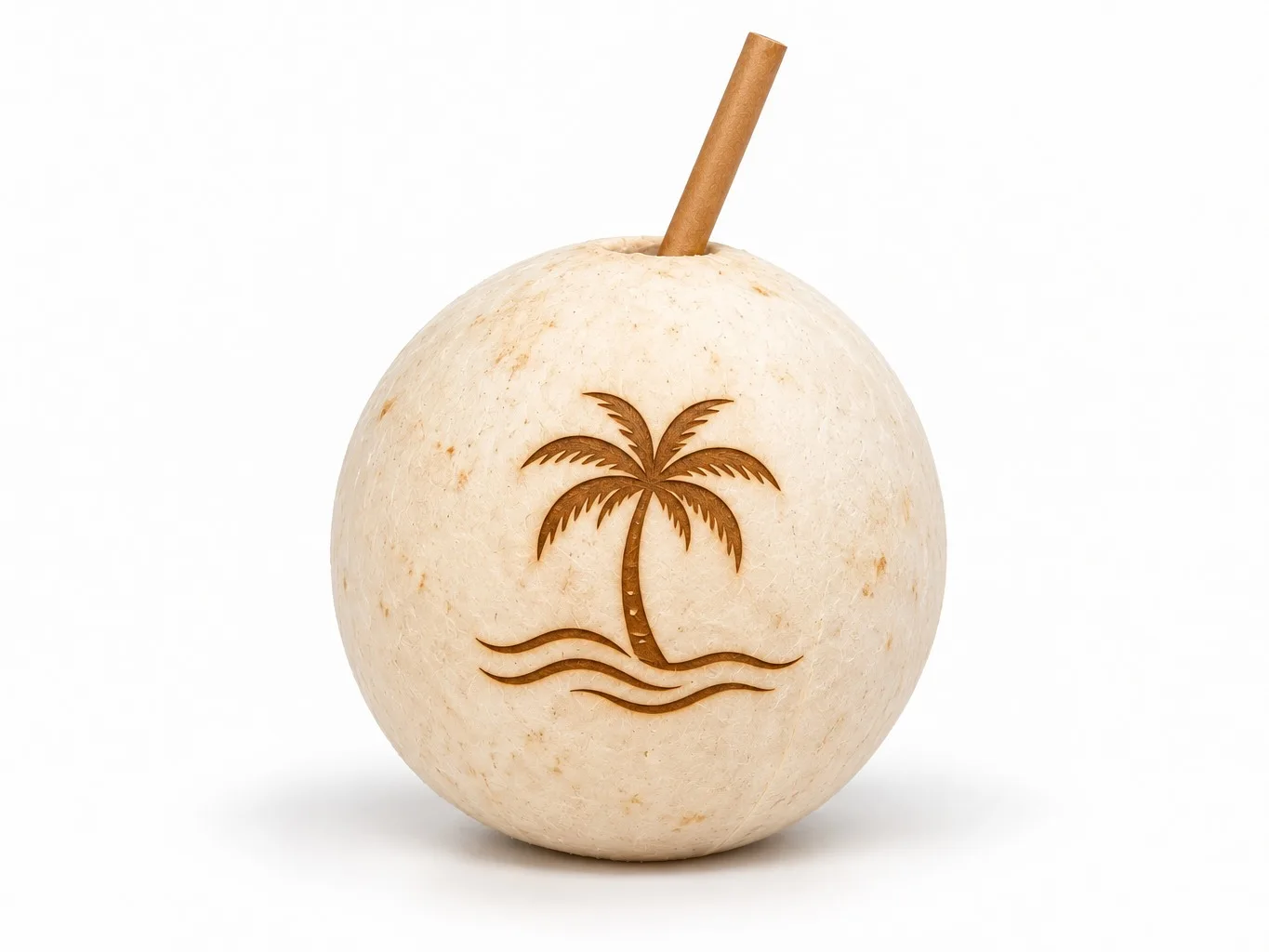 Engraved coconut